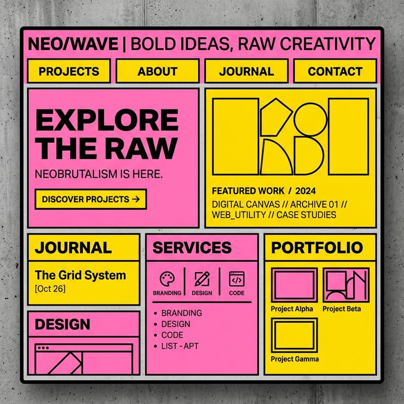 Neobrutalist UI/UX Code Generator Prompt