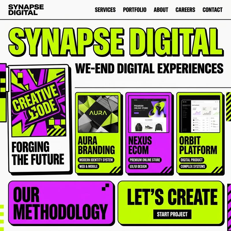 Vibrant Neobrutalist Digital Agency Template
